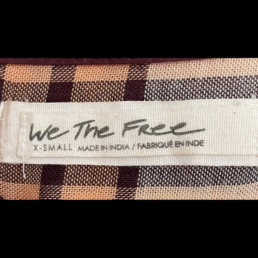 NWOT We the Free (Free People) Pacific Dawn Plaid Shirt Size XS - Picture 9 of 10